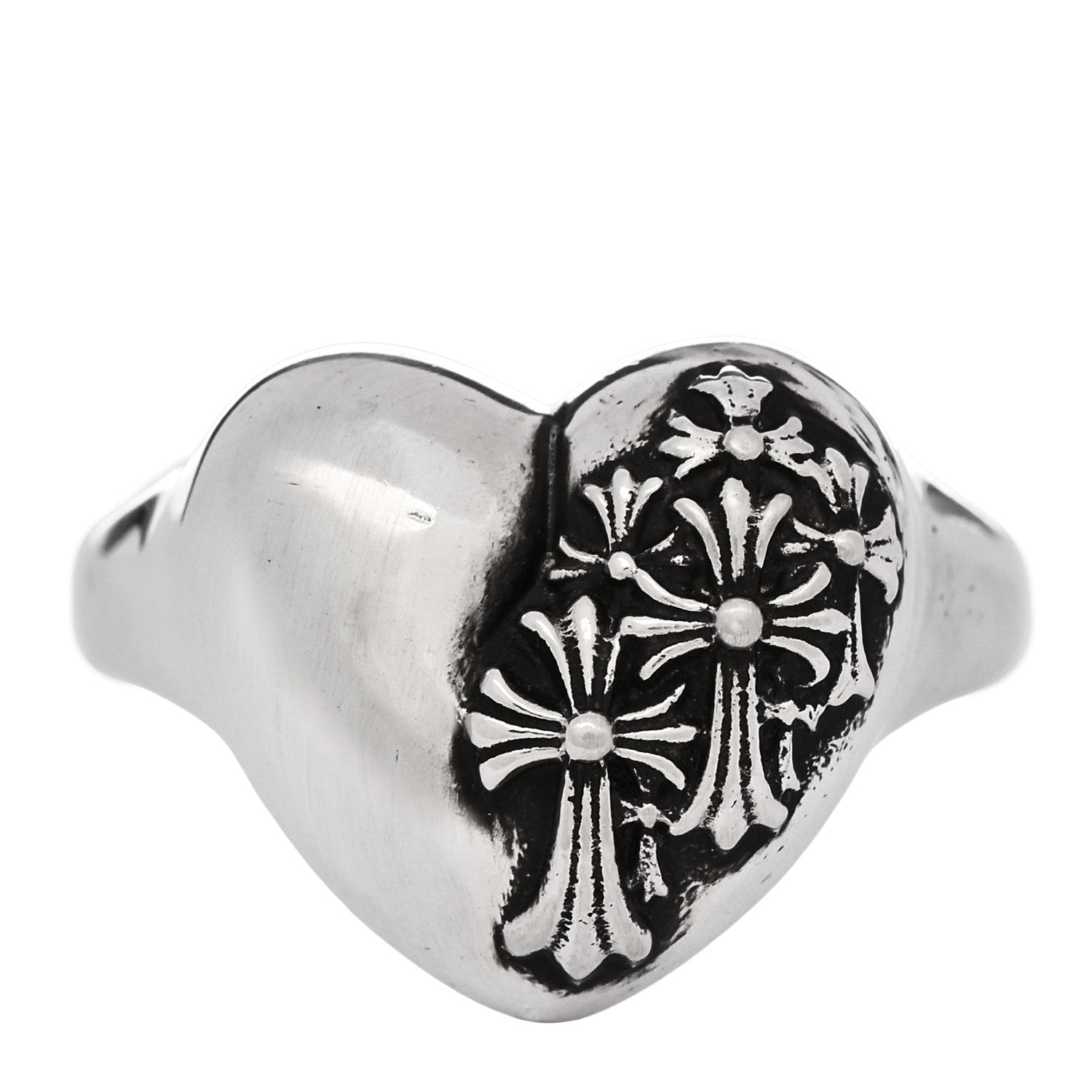 Chrome Hearts Sterling Silver RIP Heart Cemetery Ring 54 7 1958300