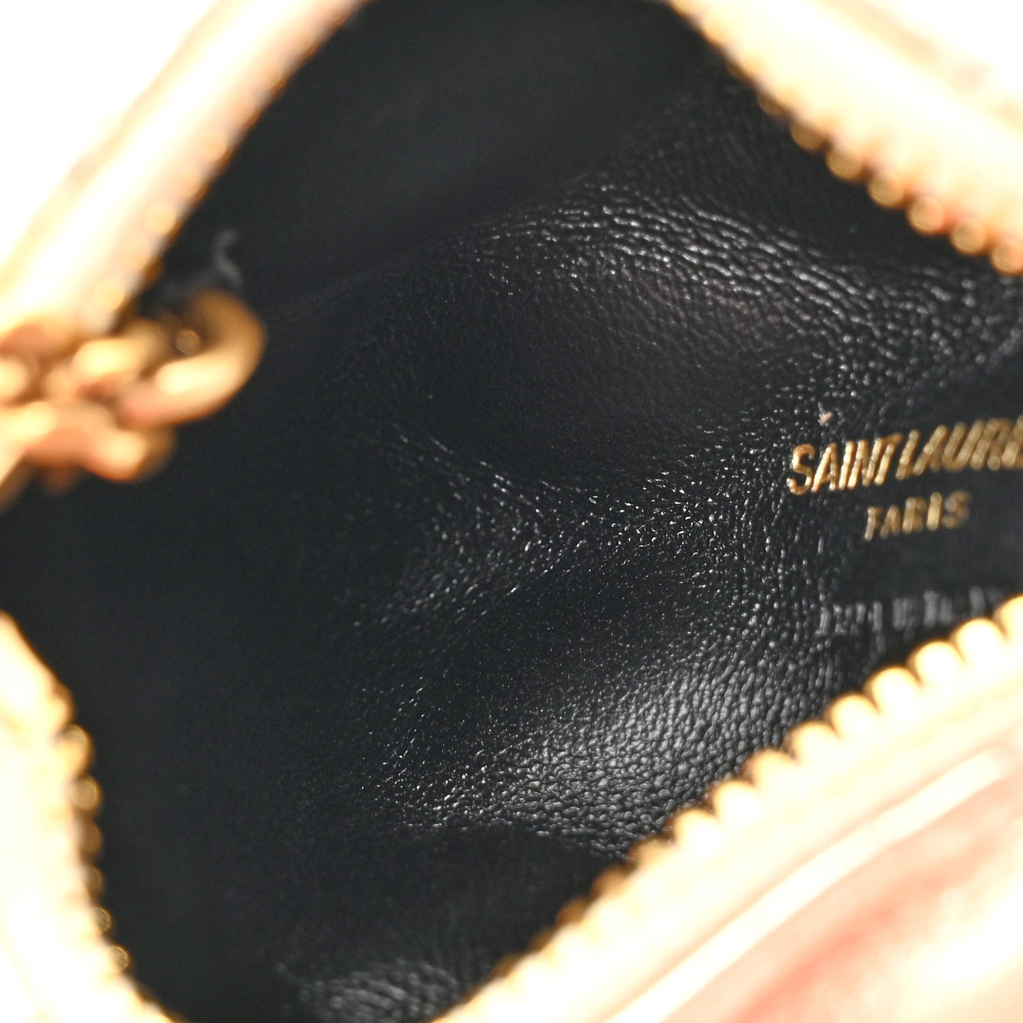 Metallic Calfskin Berlingo Bag Charm Platino