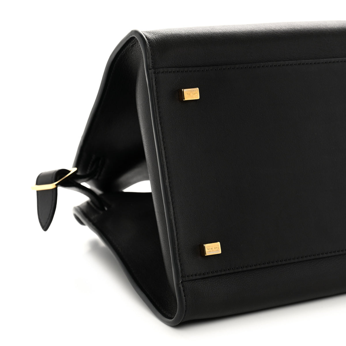 The Row Polished Saddle Calfskin Soft Margaux 12 Black 8 of 9
