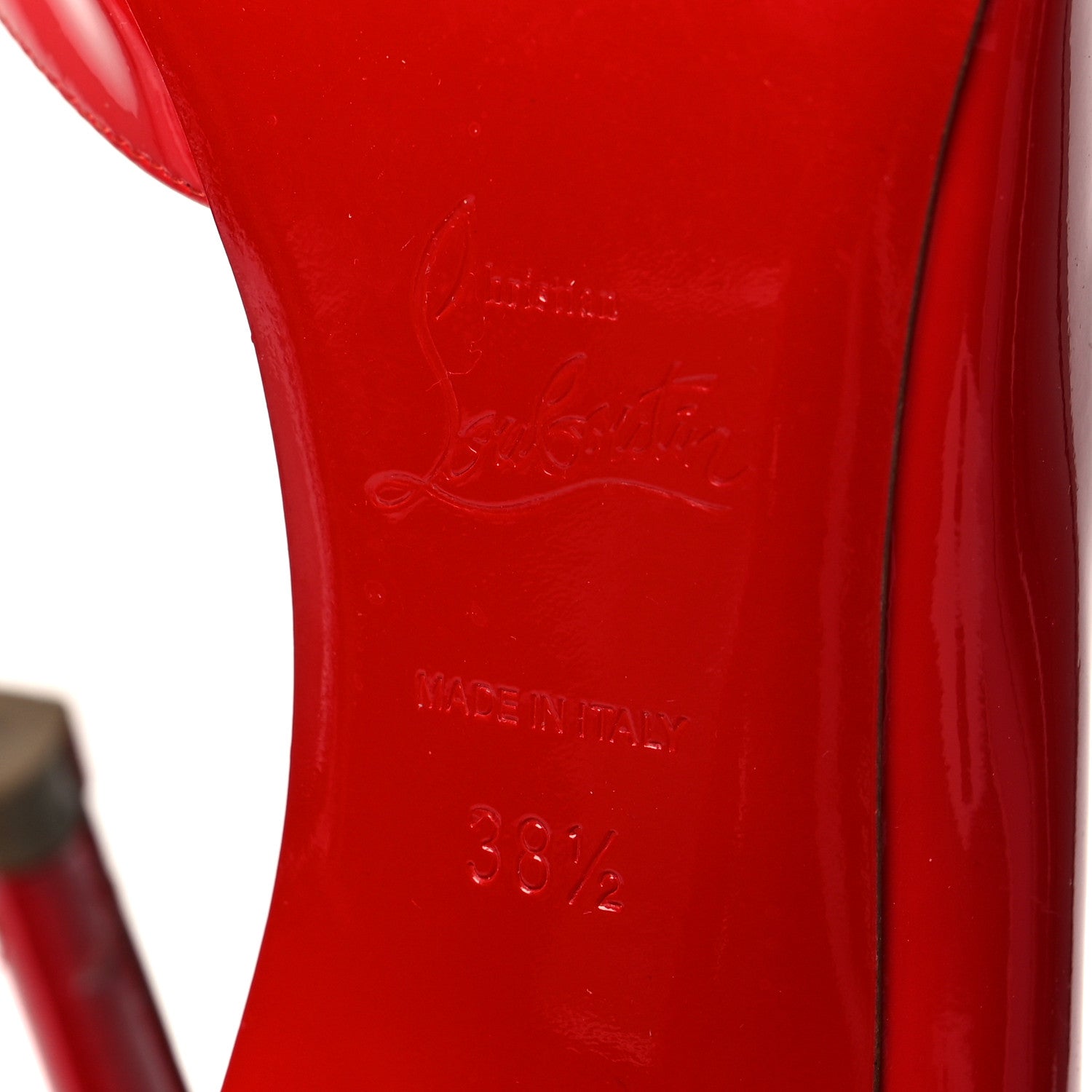 Christian Louboutin Patent Iriza 100 Pumps 38.5 Pavot 6 of 11