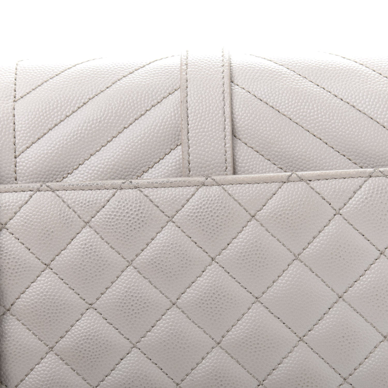 Saint Laurent Grain De Poudre Textured Mixed Matelasse Medium Triquilt Monogram Satchel Porcellana 12 of 13
