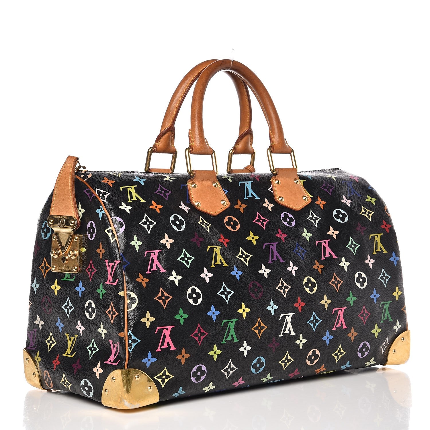 Louis Vuitton Monogram Multicolor Speedy 40 Black 3 of 15