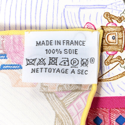 Hermes Silk Super Silk Quest Scarf 45 Violet Rose Bleu 3 of 8