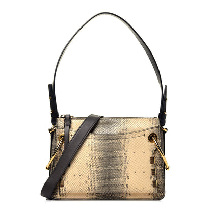 Chloe Calfskin Watersnake Embossed Small Roy Bag Cloudy Yellow 1 of 10