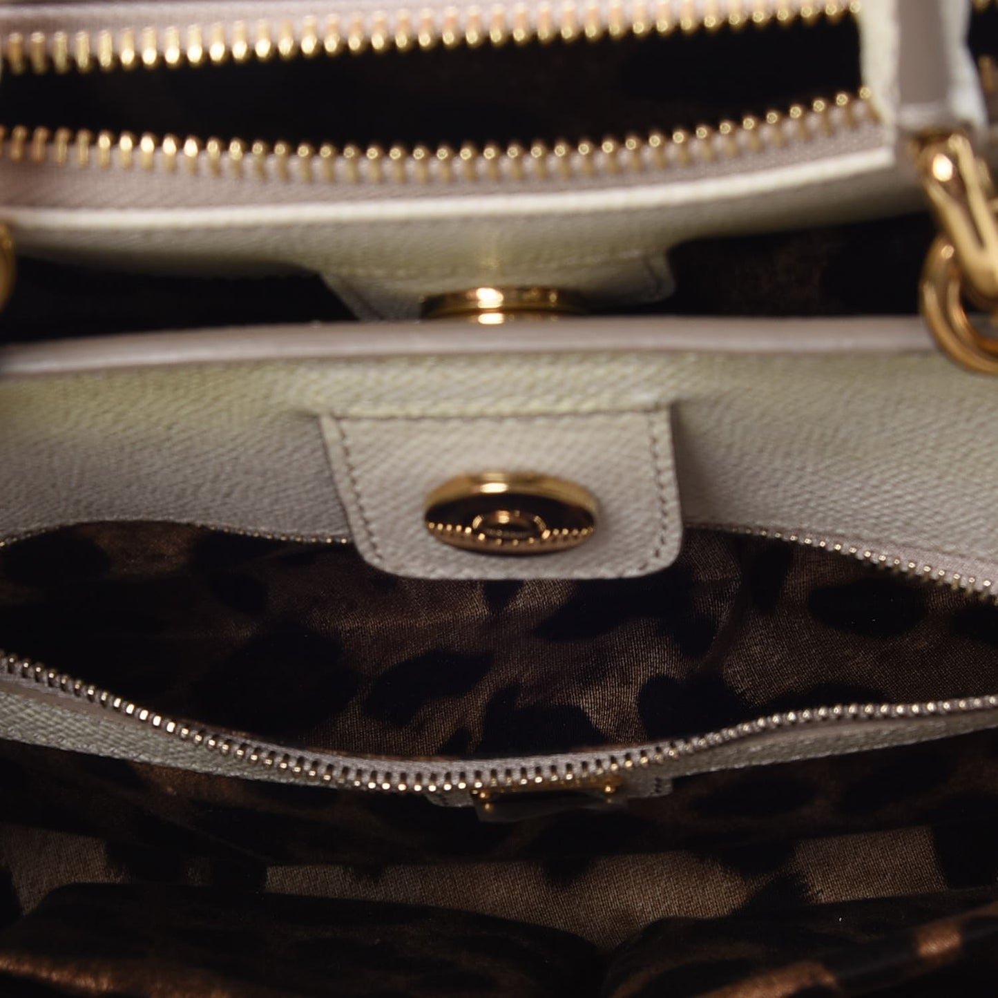 Dauphine Miss Sicily Double Zip Satchel White