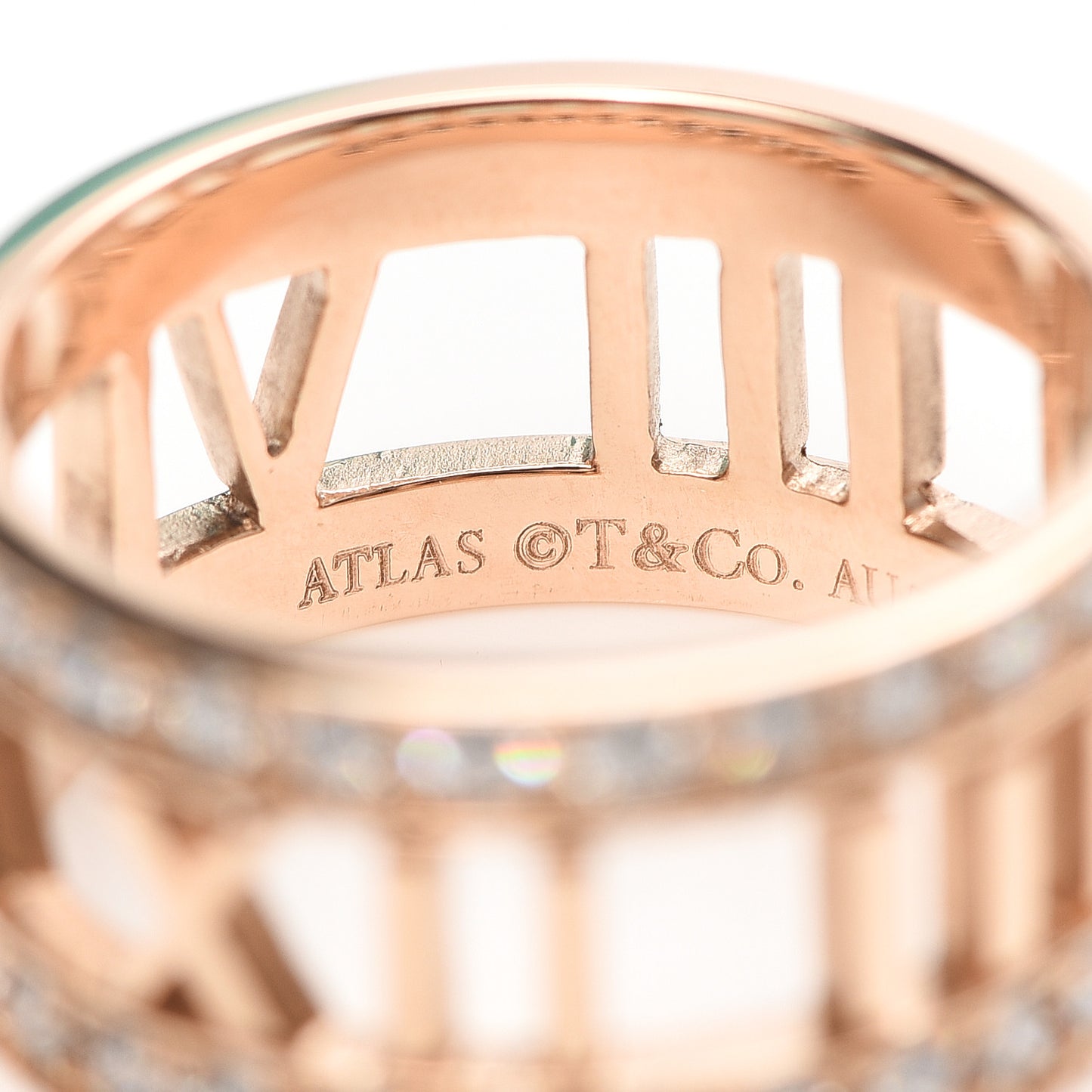 18K Rose Gold Diamond Wide Atlas Open Ring 49 5