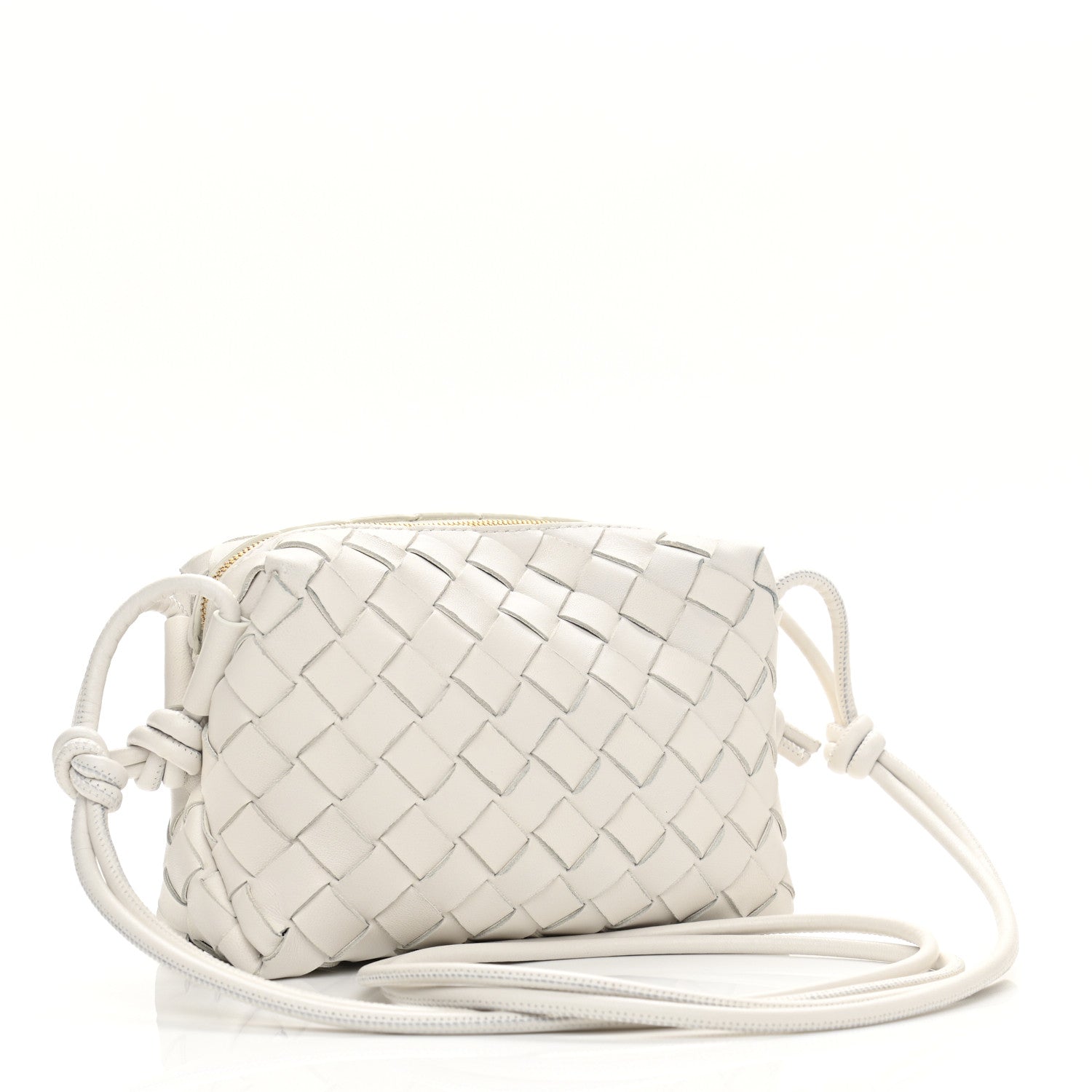 Bottega Veneta Nappa Intrecciato Mini Loop Camera Bag White 2 of 8