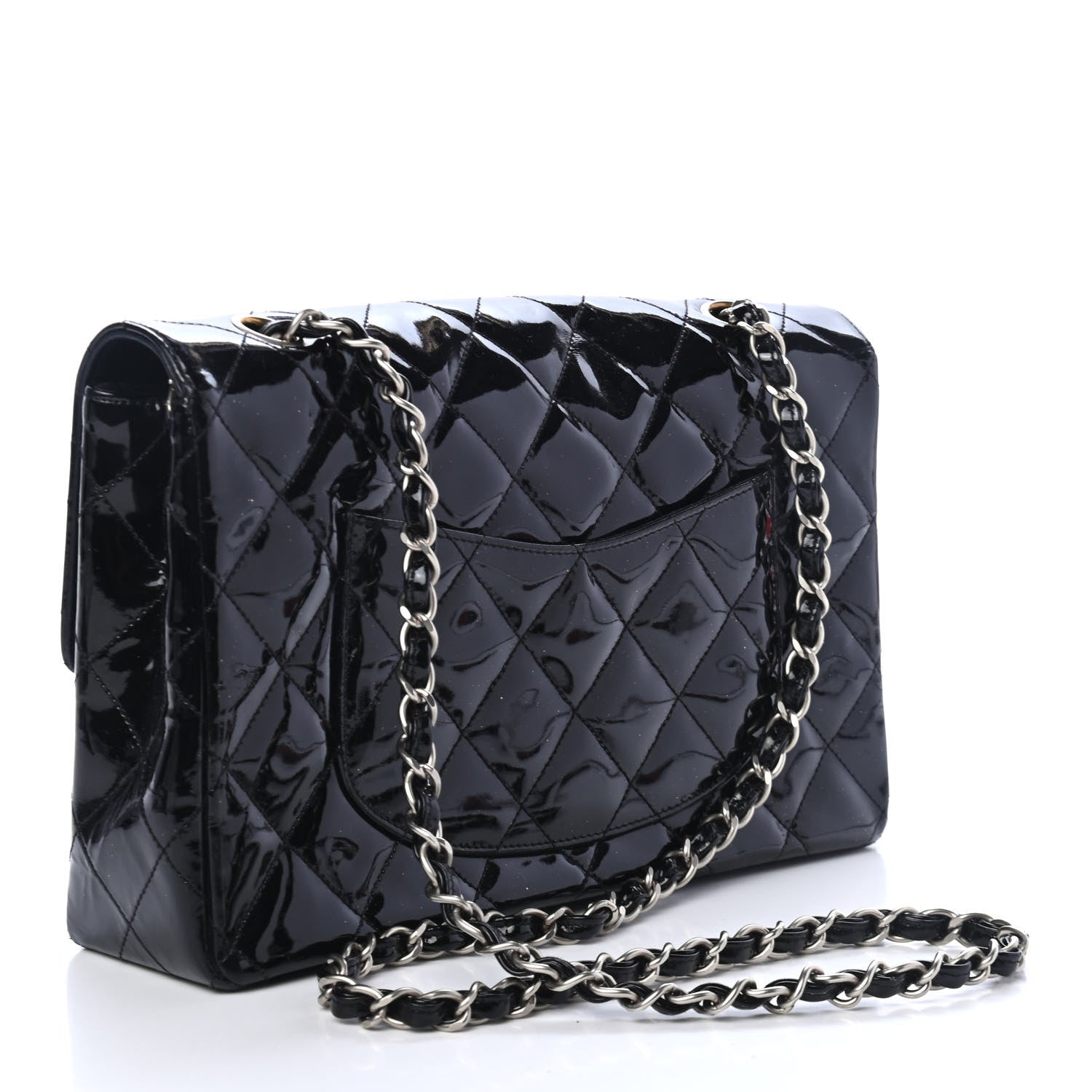 Chanel Patent Quilted Medium Single Flap Black 2 of 4