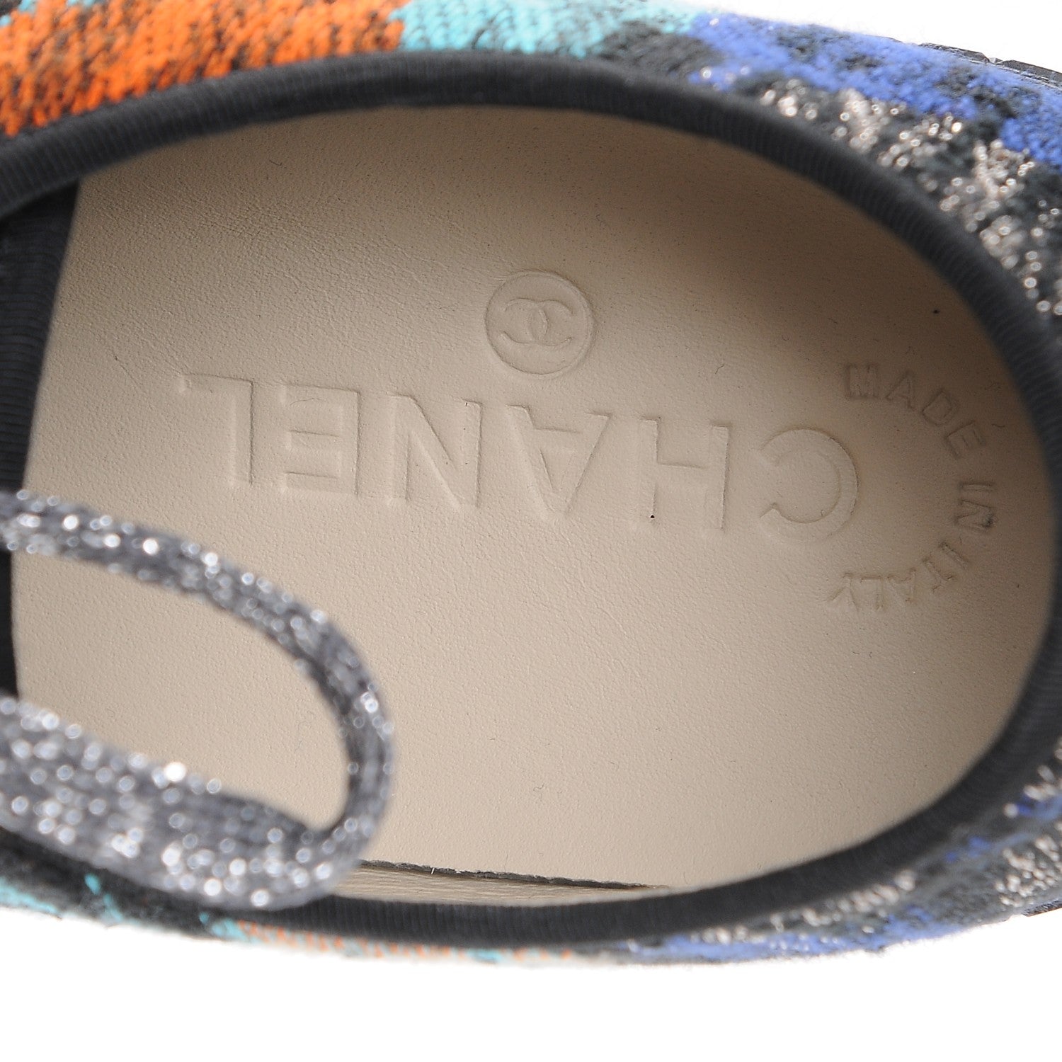 Chanel Tweed Low Top Sneakers 39 Multicolor Black 7 of 9