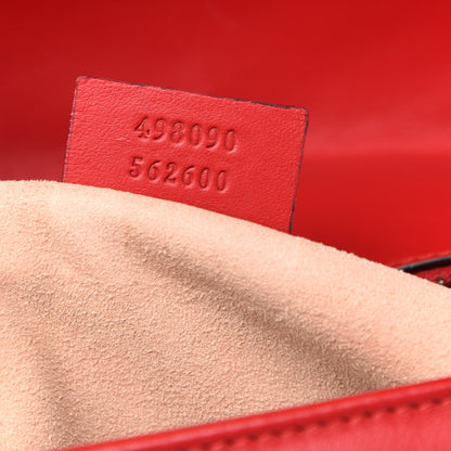 Gucci Calfskin Matelasse Large GG Marmont Shoulder Bag Hibiscus Red 8 of 15