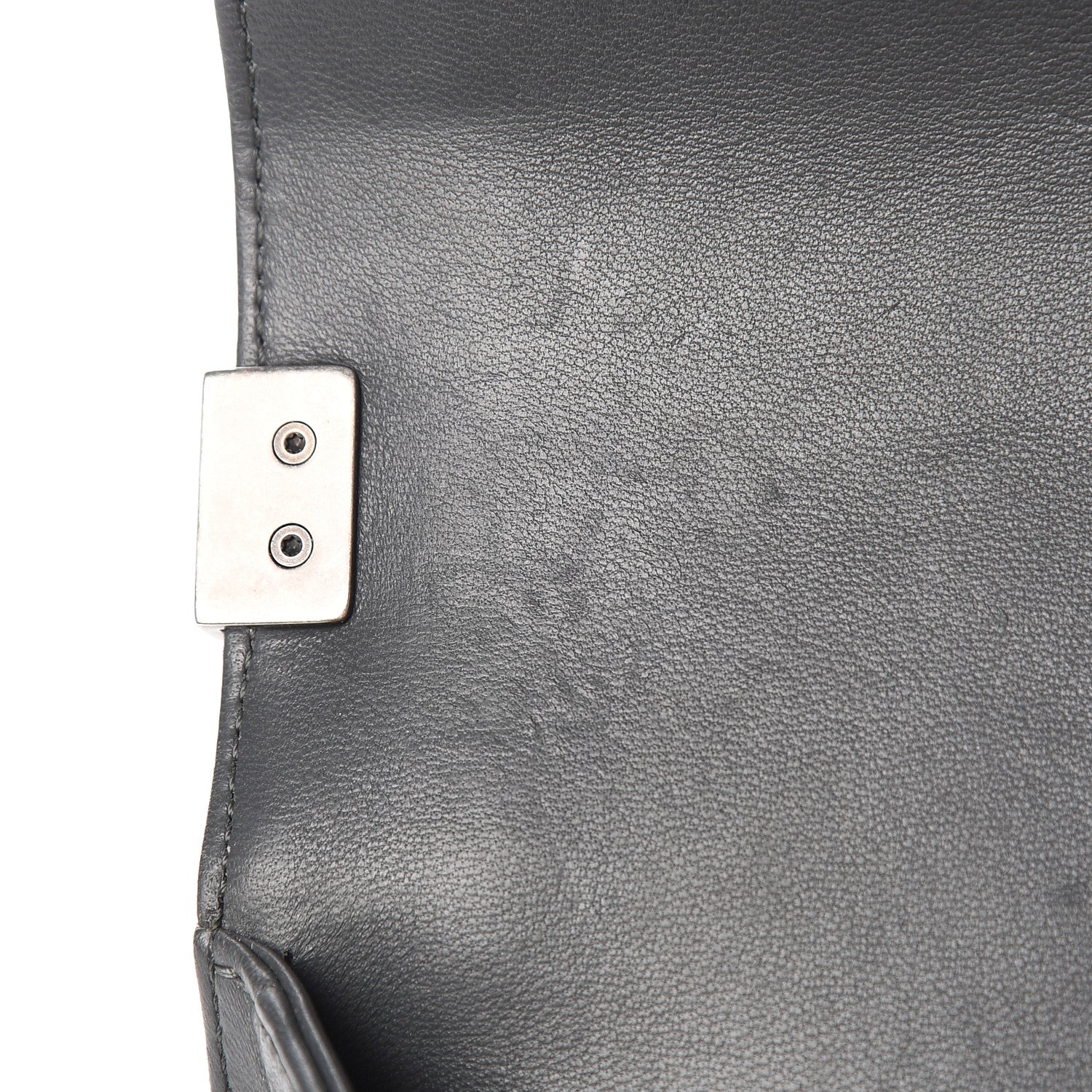 Chanel Lambskin Quilted Medium Boy Flap Dark Grey 8 of 14