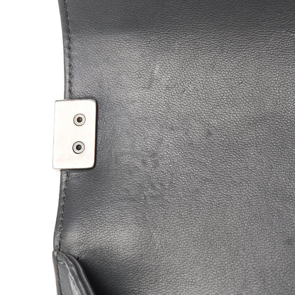 Chanel Lambskin Quilted Medium Boy Flap Dark Grey 8 of 14