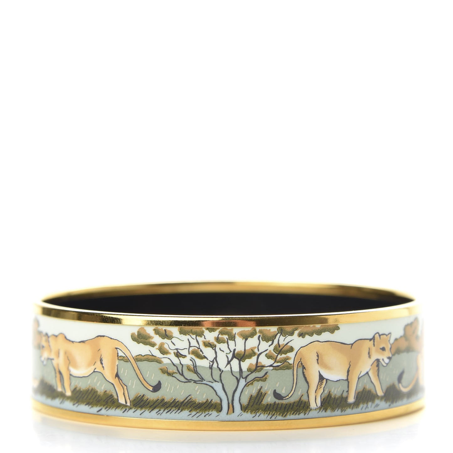 Enamel Printed Pride of Lions Wide Bracelet 70
