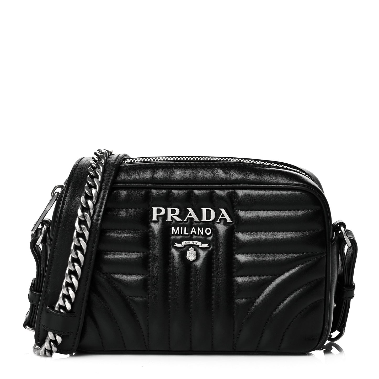 Soft Calfskin Diagramme Camera Bag Black