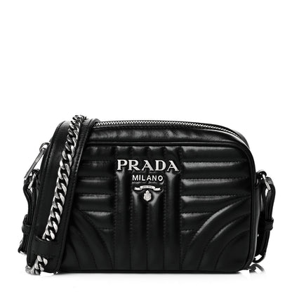 Prada Soft Calfskin Diagramme Camera Bag Black 1 of 17