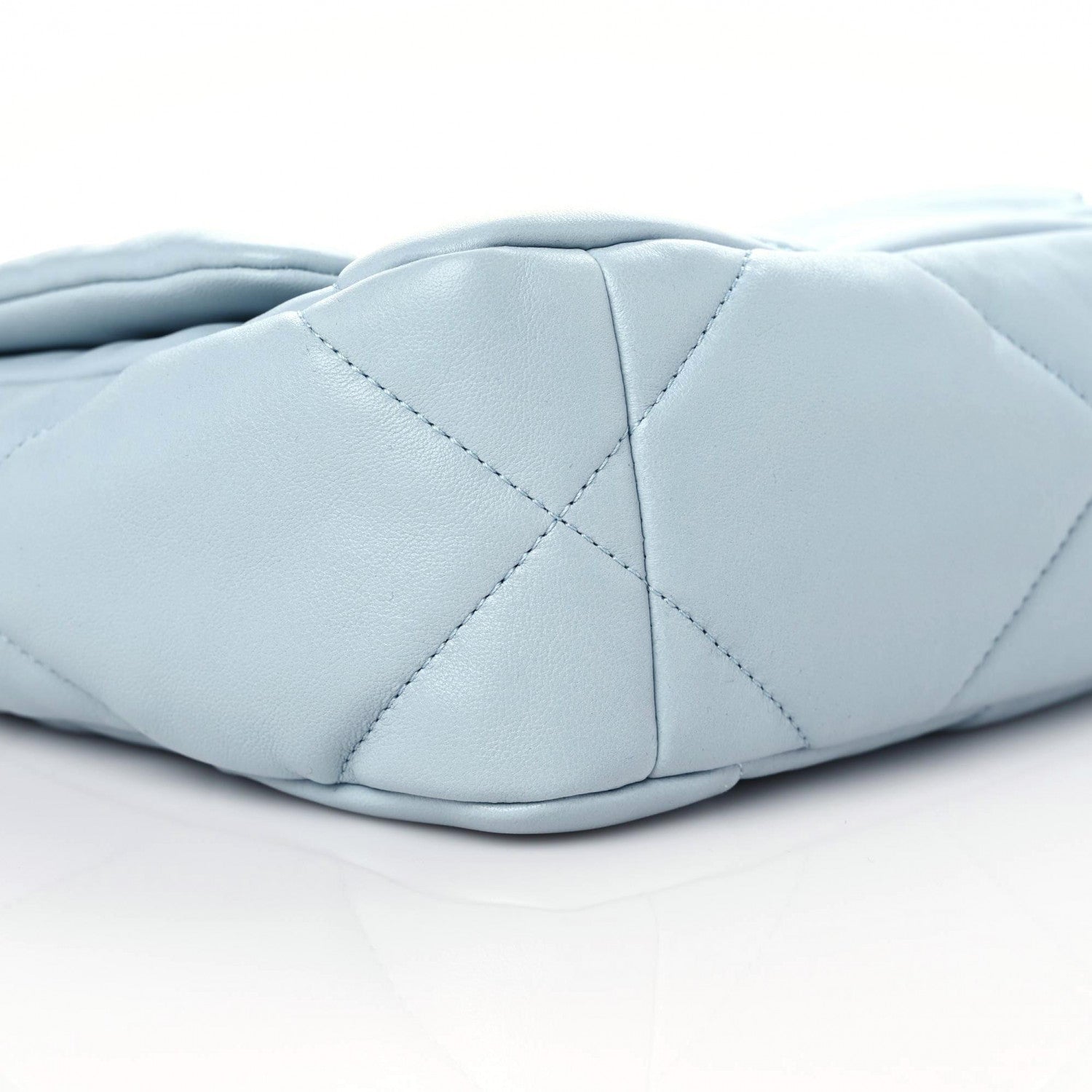 Chanel Lambskin Quilted Medium Chanel 19 Flap Light Blue 8 of 10