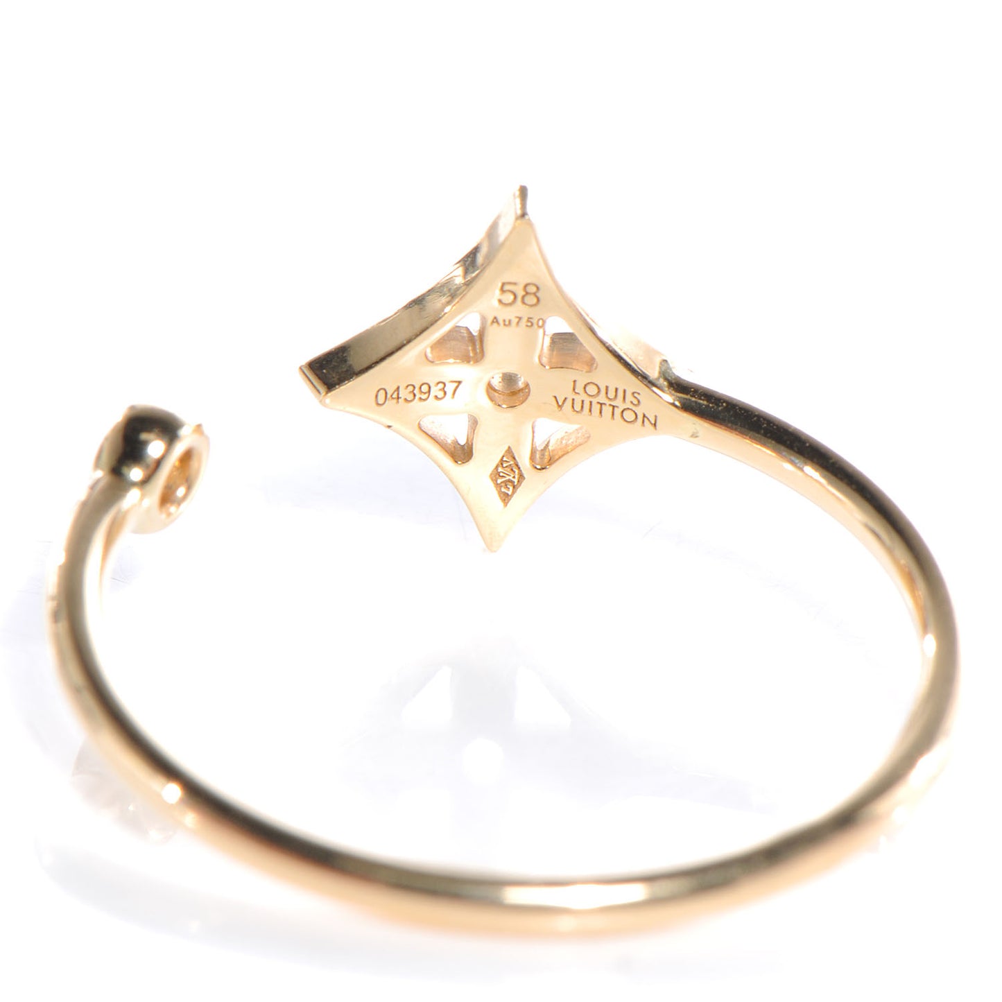 18k White Yellow Pink Gold Diamond Monogram Idylle Rings 58