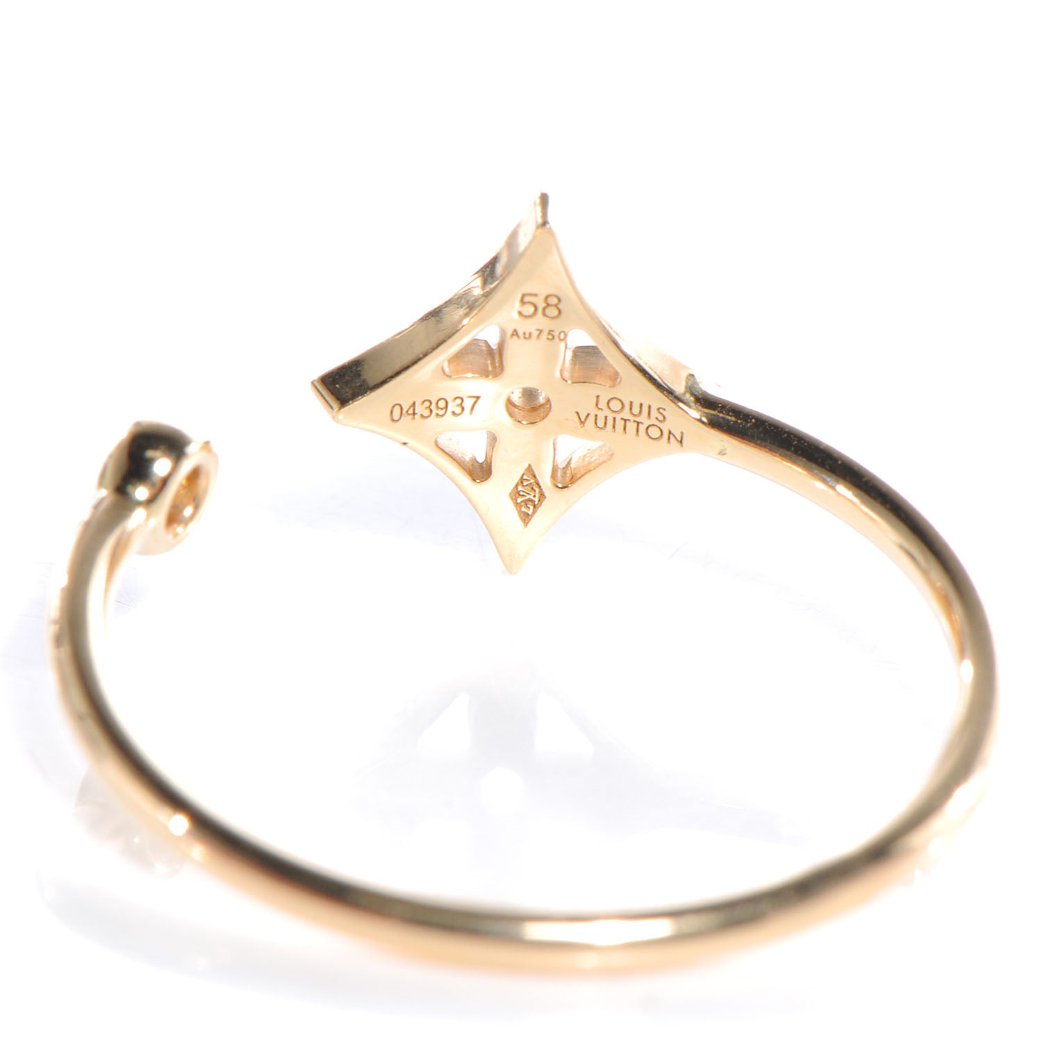 Louis Vuitton 18k White Yellow Pink Gold Diamond Monogram Idylle Rings 58 7 of 10