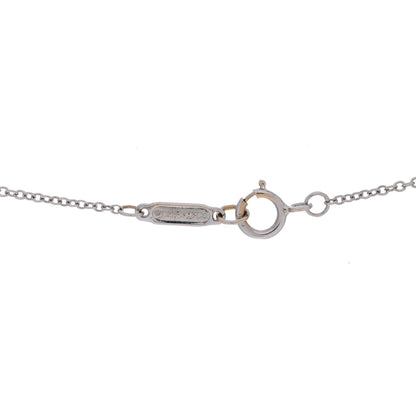 Tiffany 18K White Gold Diamond Metro Heart Pendant Necklace 5 of 5