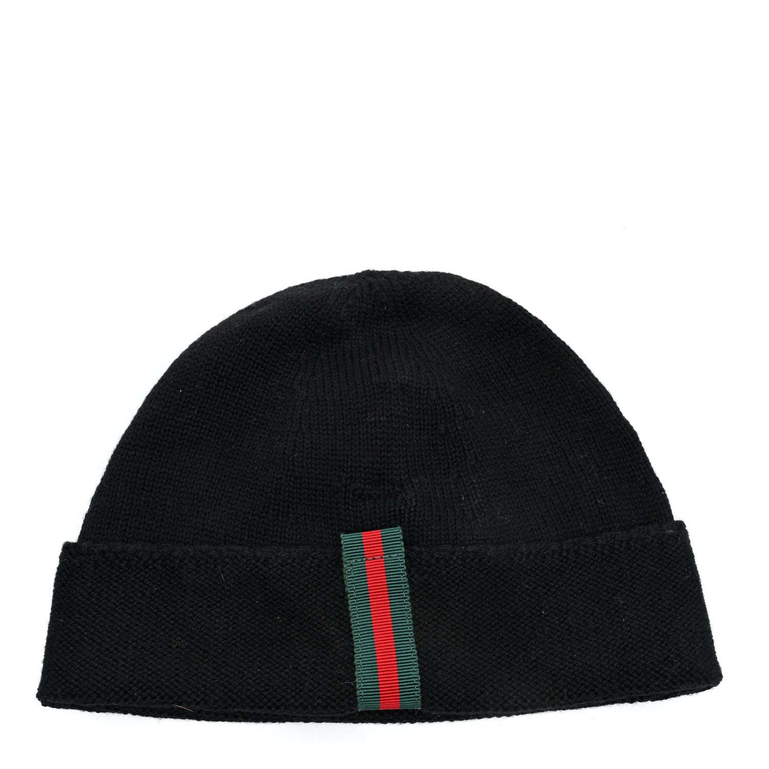 Gucci Wool Knit Web Beanie Hat S Black 1 of 5