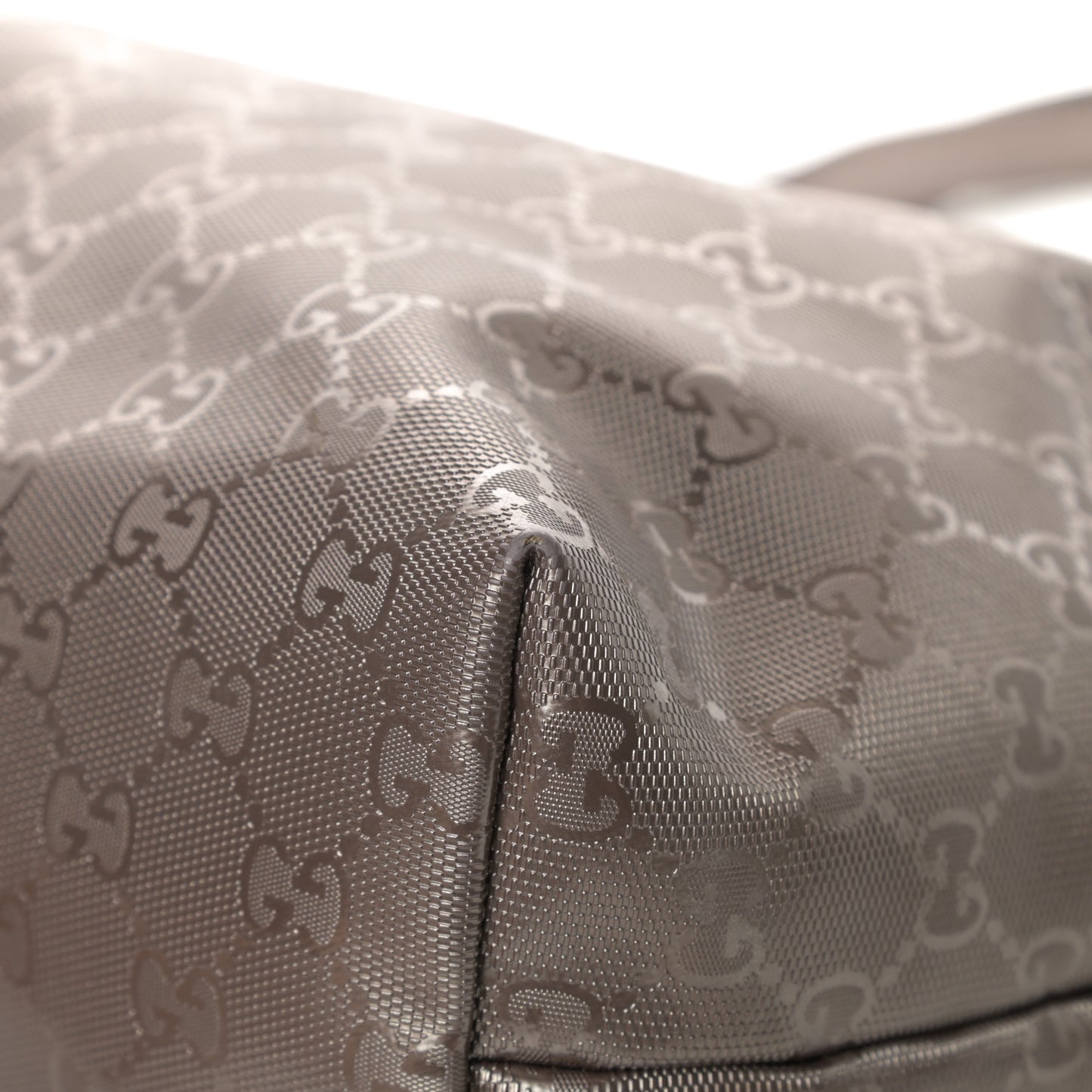 Imprime Monogram Medium Zippered Shopping Tote Pewter