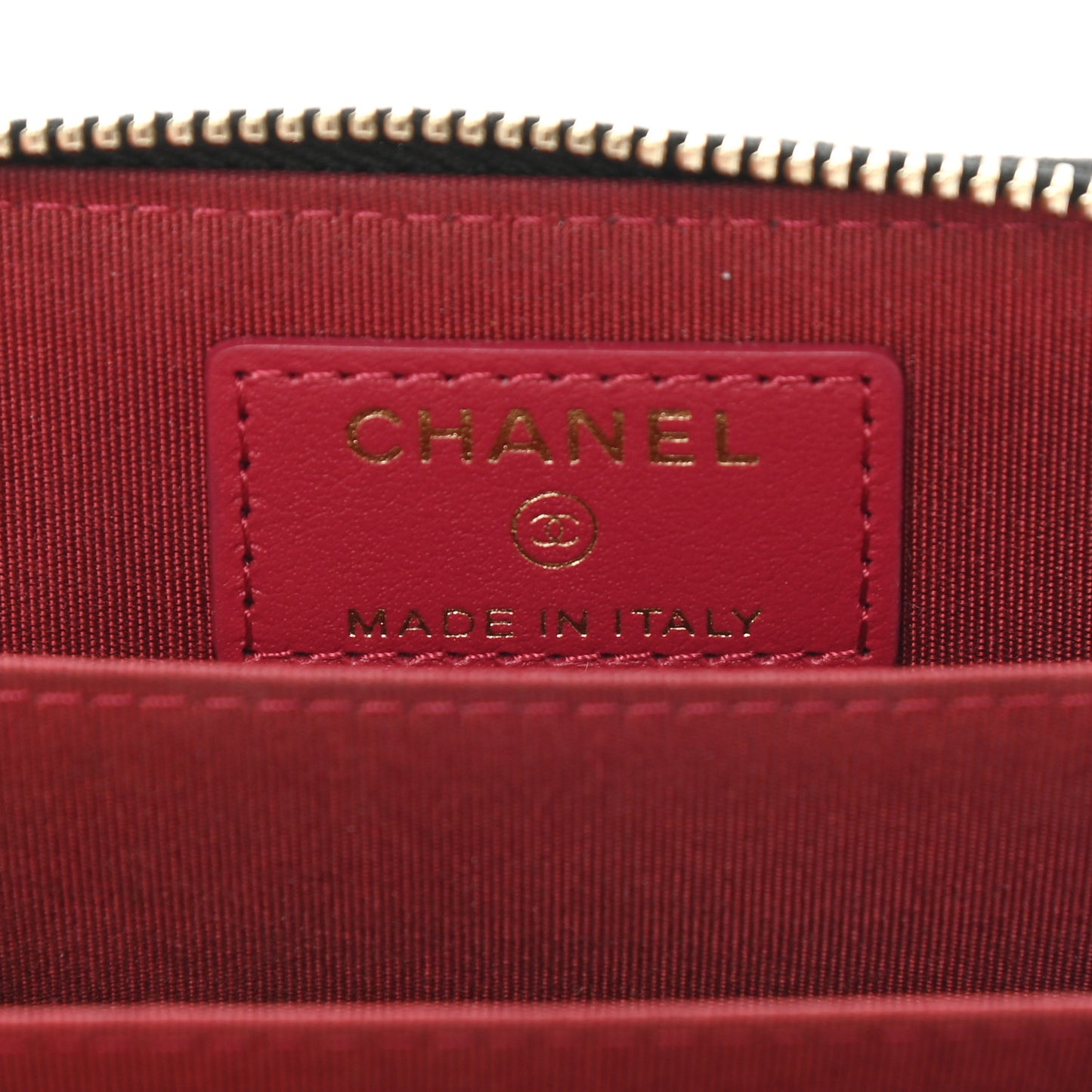 Shiny Goatskin Quilted Chanel 19 Zip Around Coin Purse Wallet Black