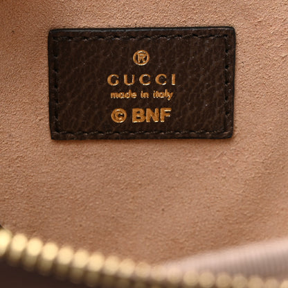 Gucci X BNF GG Supreme Monogram Textured Dollar Calfskin Bananya Print Heart Coin Purse Beige Ebony Multicolor New Acero 6 of 7