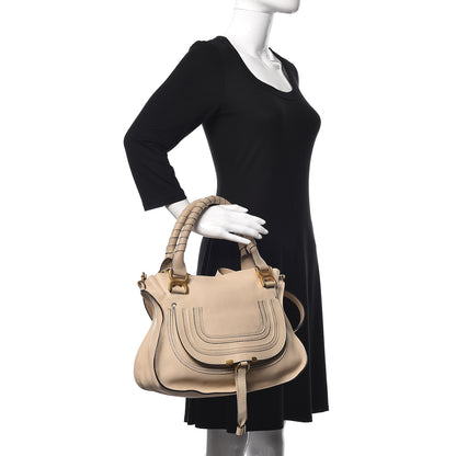 Chloe Calfskin Medium Marcie Satchel Powder Beige 3 of 14