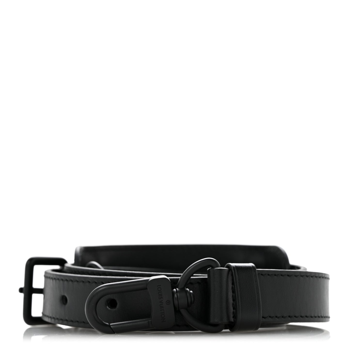 Calfskin Adjustable Keepall Bandouliere Shoulder Strap Matte Black