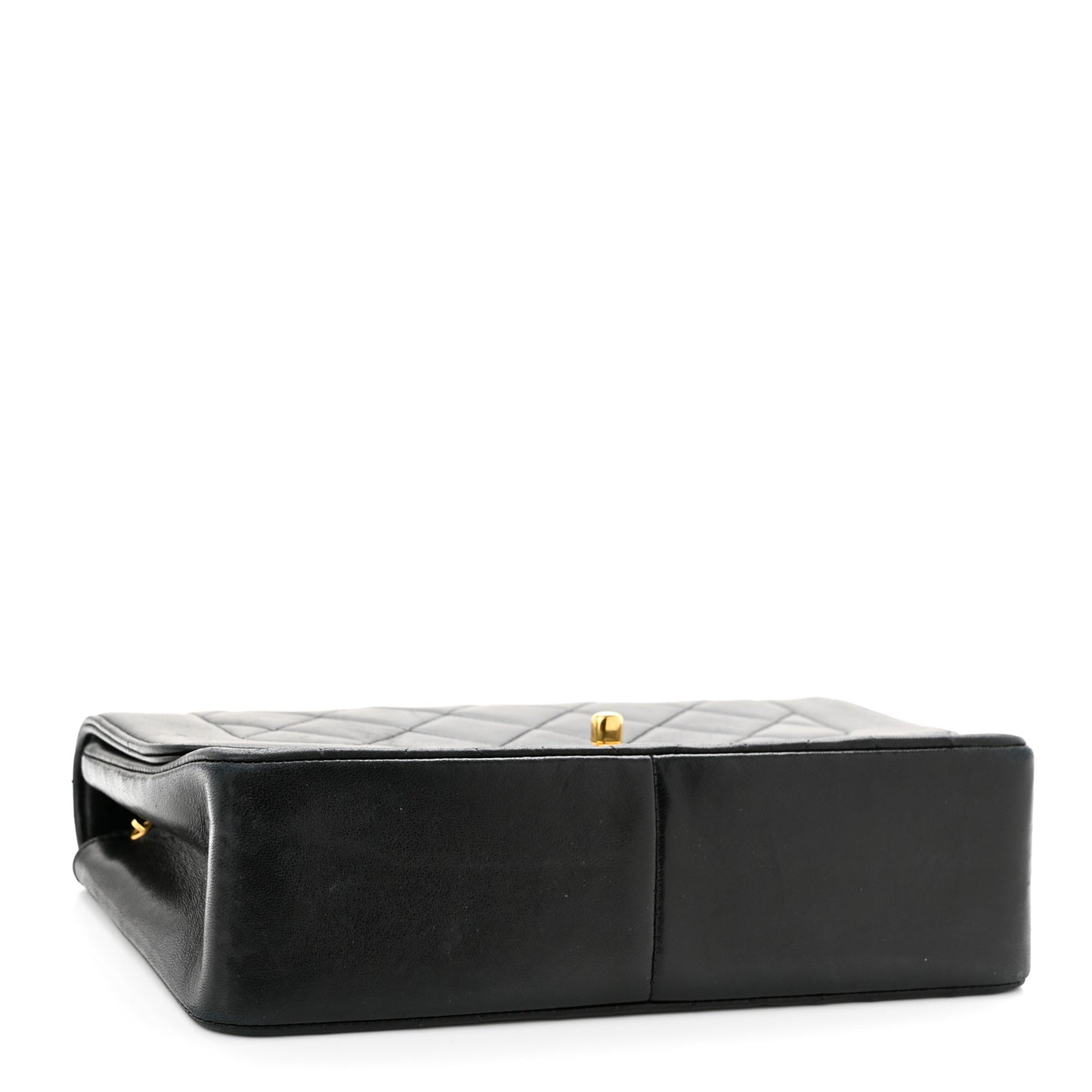 Lambskin Quilted Medium Single Flap Black