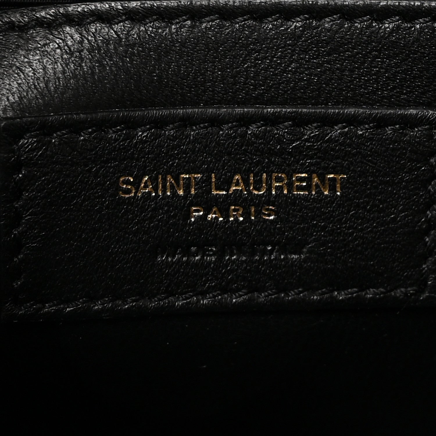 Saint Laurent Calfskin Crocodile Embossed Small Classic Monogram Kate Tassel Satchel Black 6 of 9