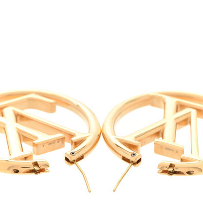 Louis Vuitton Metal Louise Hoop Earrings Gold 3 of 5