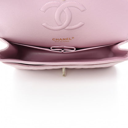 Chanel Iridescent Calfskin Quilted Medium Double Flap Light Pink 5 of 13