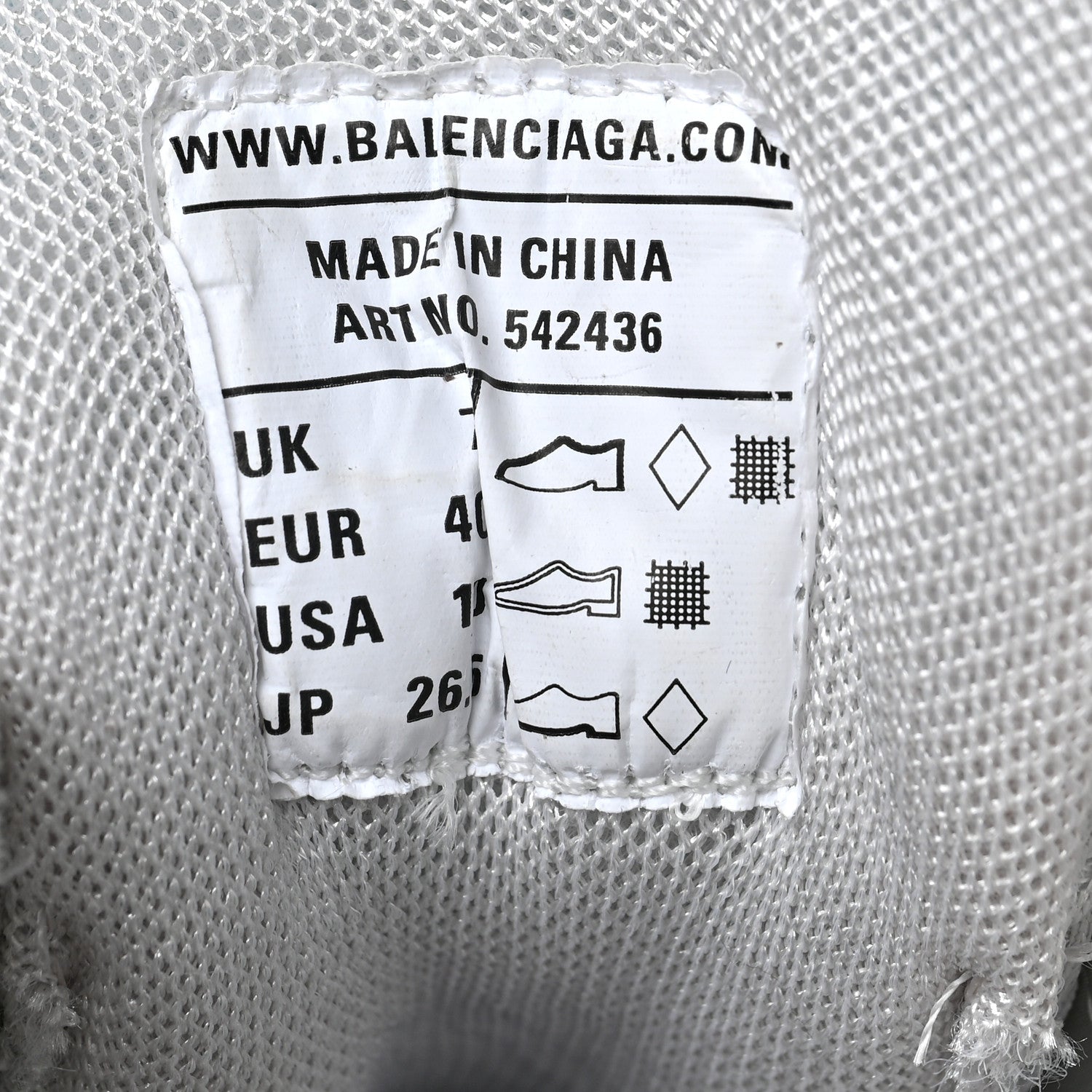 Balenciaga Mesh Nylon Womens Track Sneakers 40 White 9 of 10