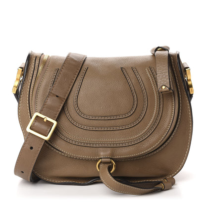 Chloe Calfskin Medium Marcie Round Zip Crossbody Nut 1 of 12