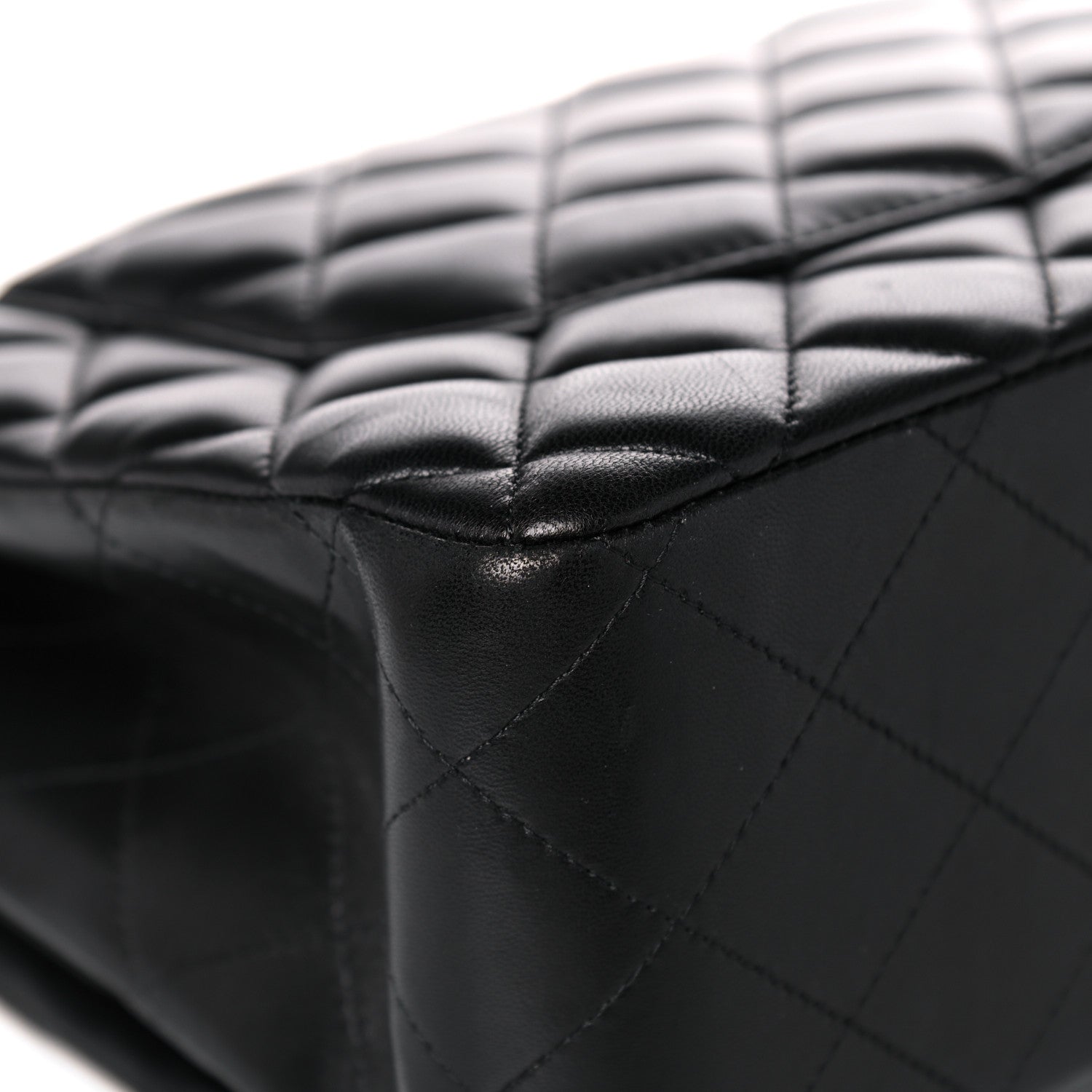 Chanel Lambskin Quilted Jumbo Double Flap Black 13 of 20
