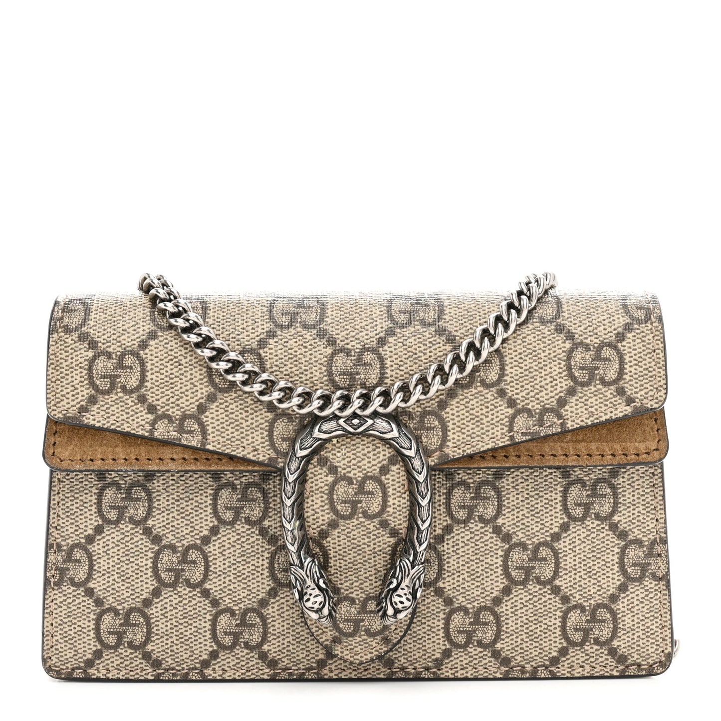 GG Supreme Monogram Super Mini Dionysus Shoulder Bag Taupe