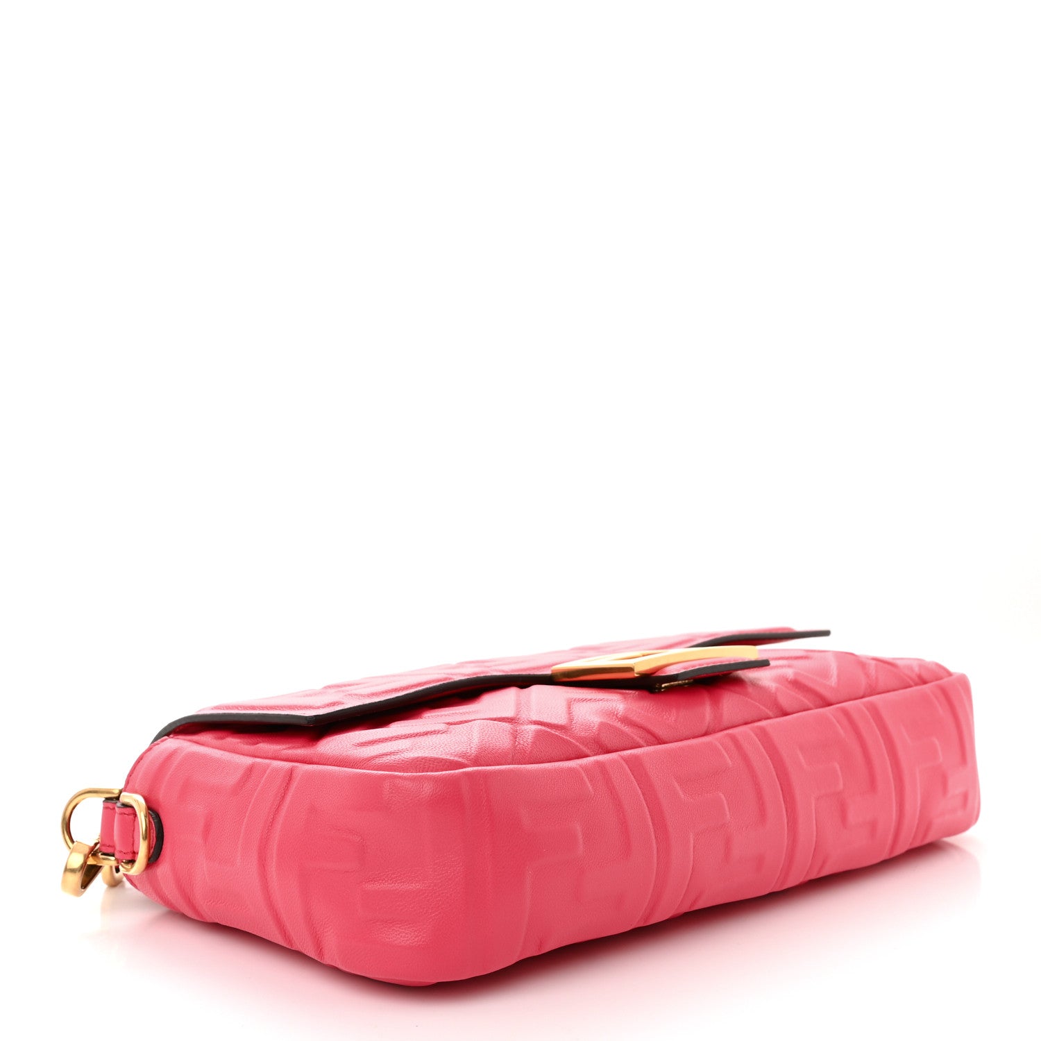 Fendi Nappa FF 1974 Embossed Baguette Lampone 4 of 10