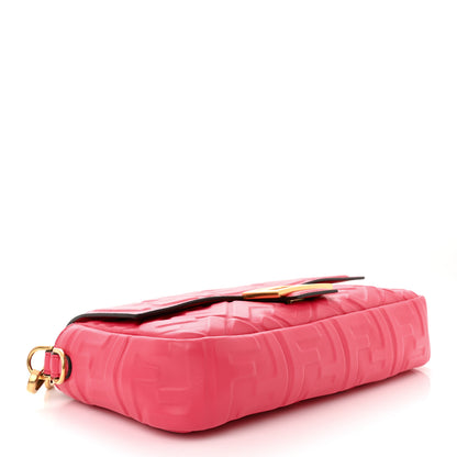 Fendi Nappa FF 1974 Embossed Baguette Lampone 4 of 10