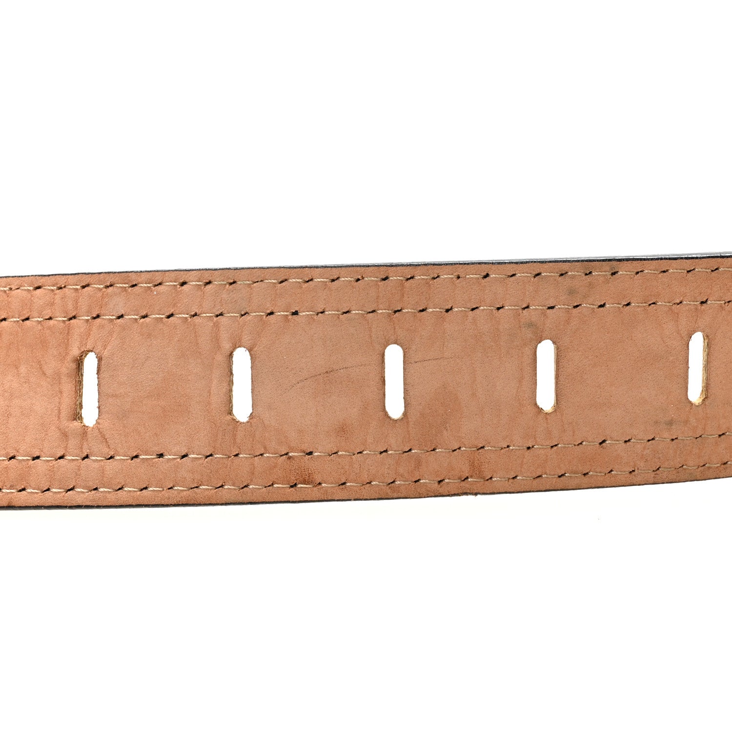 Fendi Metallic Patent B Belt 80 32 Gold 4 of 5