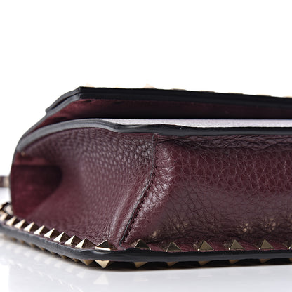 Valentino Garavani Pebbled Calfskin Rockstud Side Slip Crossbody Rubin 8 of 9