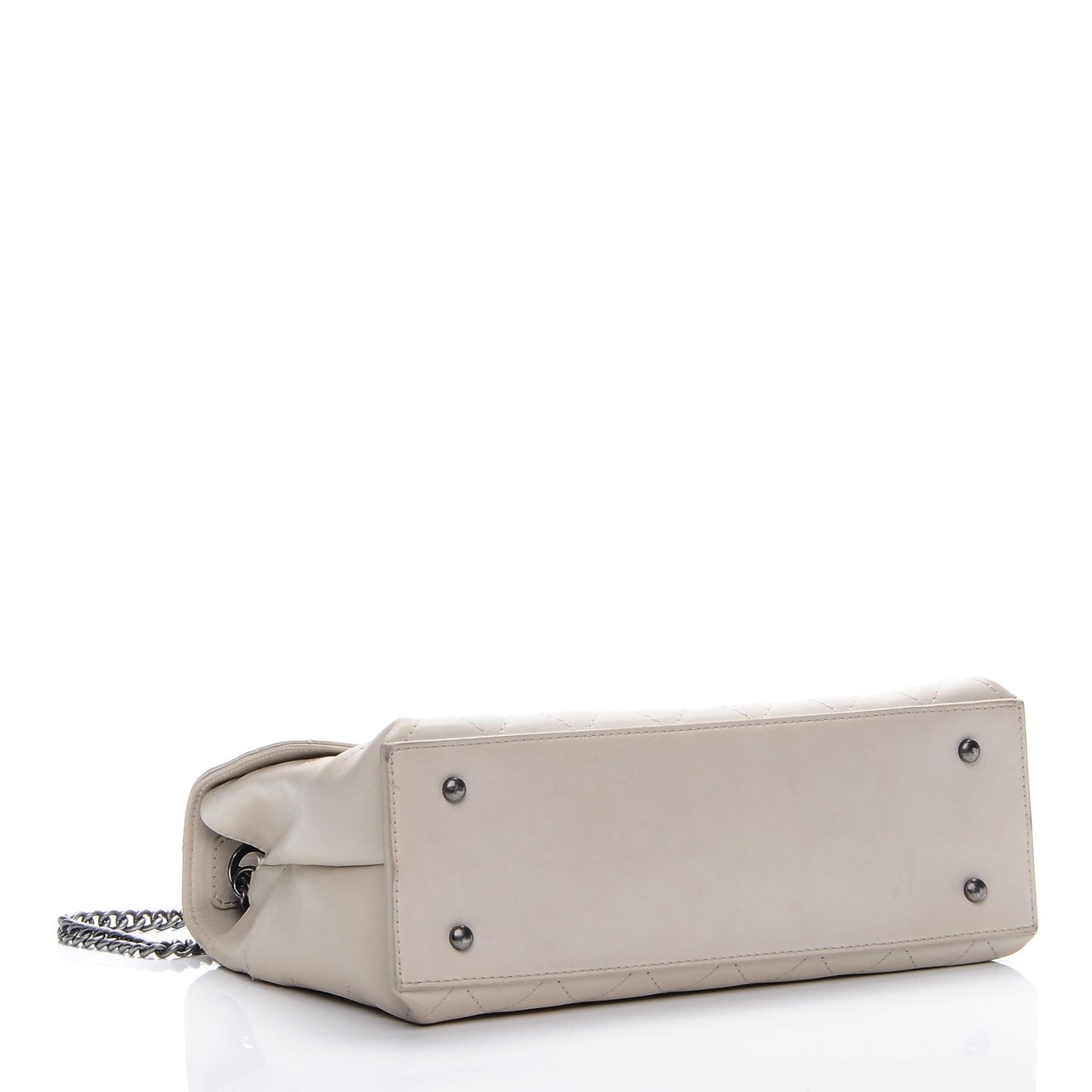 Calfskin Stitched Urban Luxury Top Handle Bag Ivory