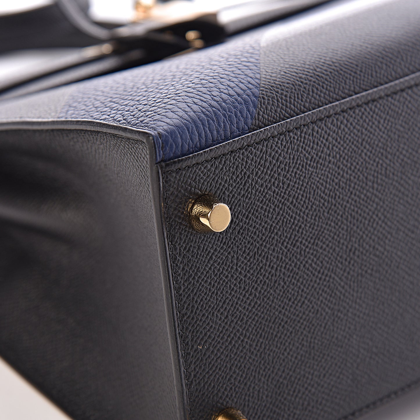 Epsom Taurillon Clemence Chevre Mysore Horseshoe Kellygraphie Lettre X Kelly Sellier 28 Noir Bleu Indigo Bleu Saphir