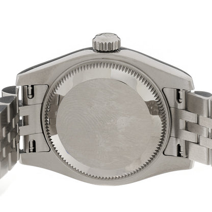 Rolex Stainless Steel 18K White Gold Diamond 26mm Oyster Perpetual Datejust Watch Black 69174 4 of 4