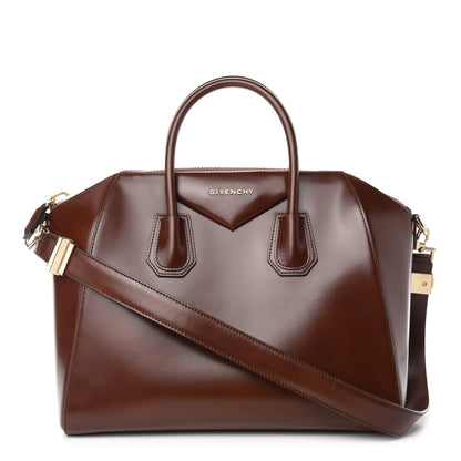 Givenchy Shiny Lord Calfskin Medium Antigona Brown 1 of 11