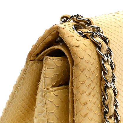 Chanel Snakeskin Jumbo Double Flap Yellow 12 of 18