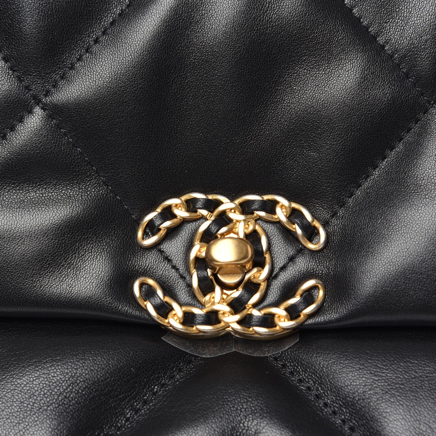 Chanel Lambskin Quilted Medium 19 Flap Black 10 of 11