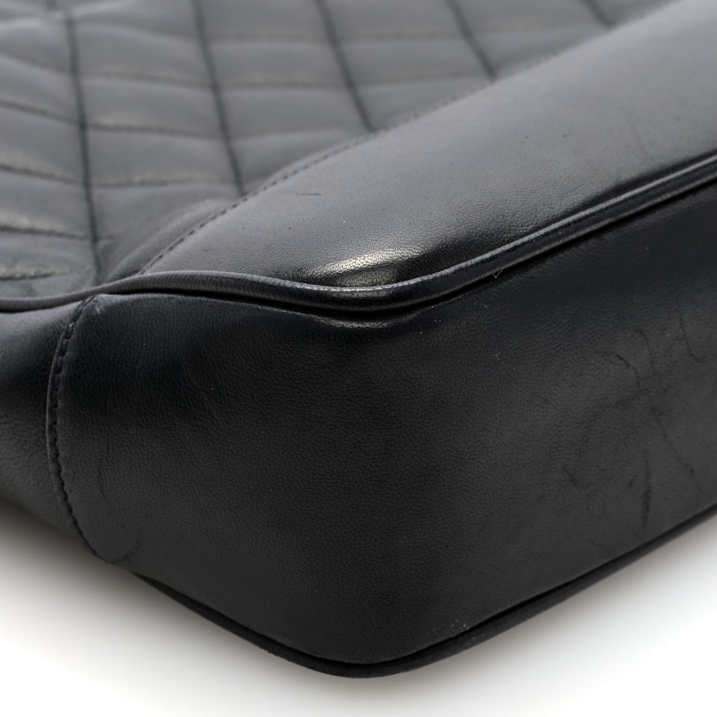 Lambskin Quilted Shoulder Bag Black
