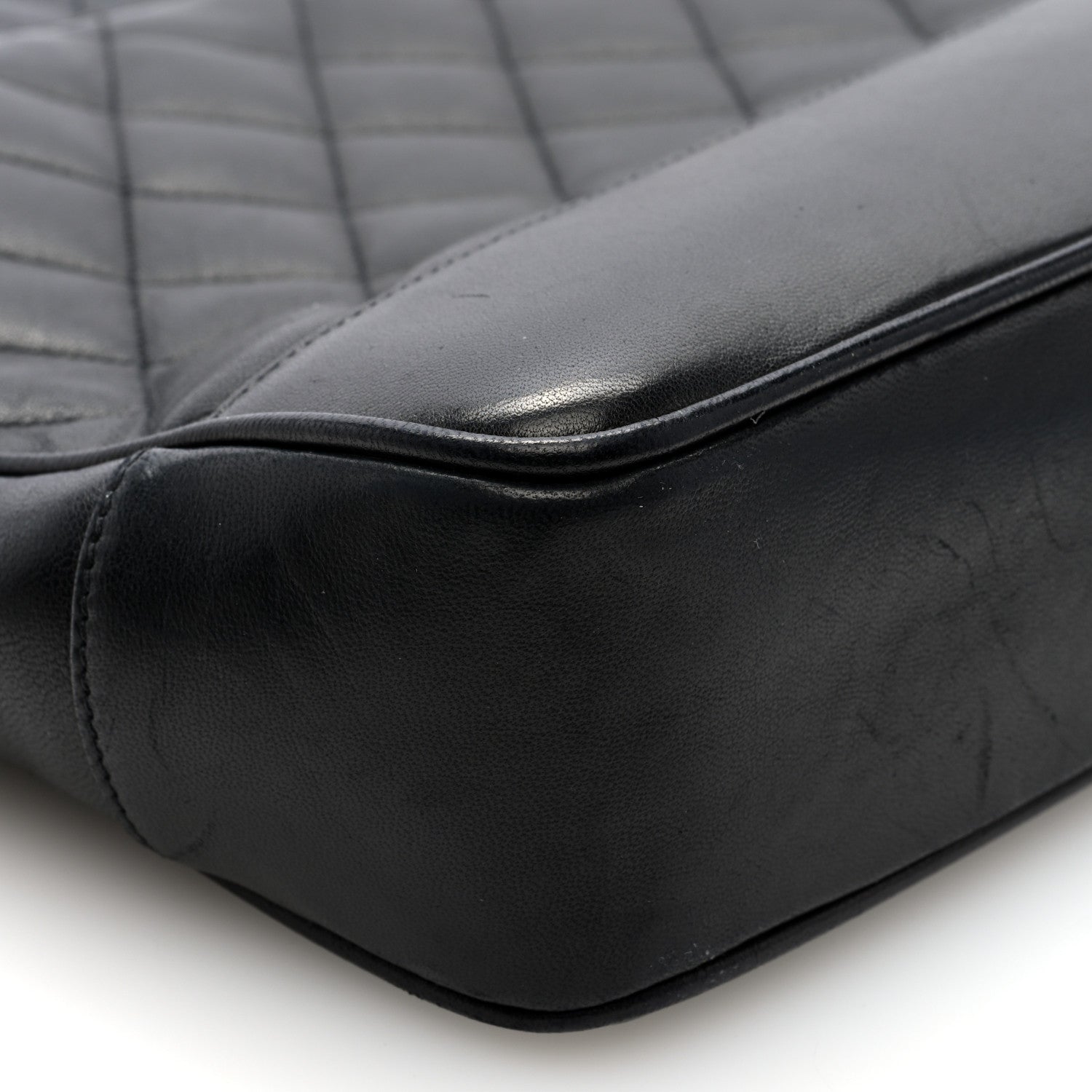 Chanel Lambskin Quilted Shoulder Bag Black 9 of 10