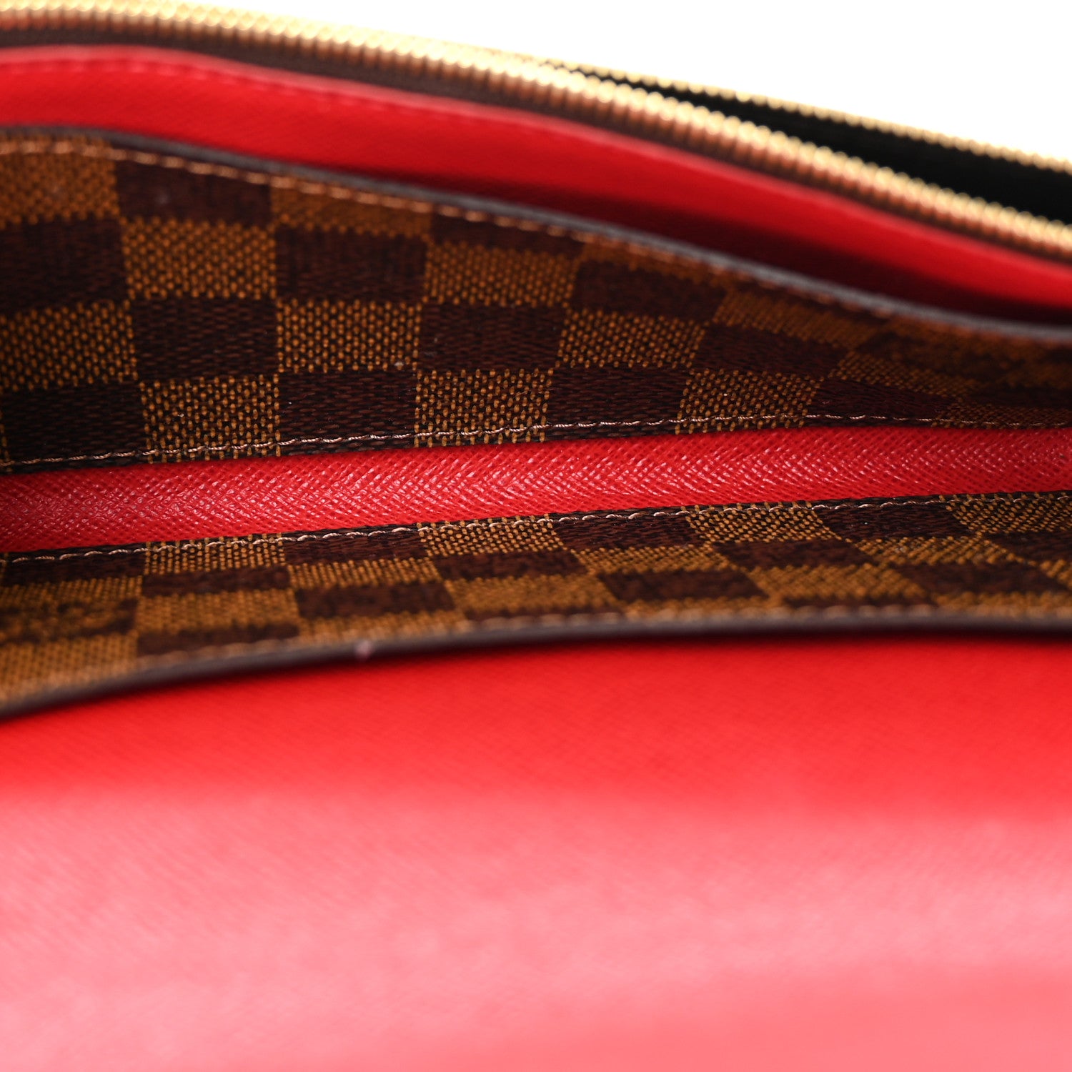 Louis Vuitton Damier Ebene Emilie Wallet Red 5 of 10